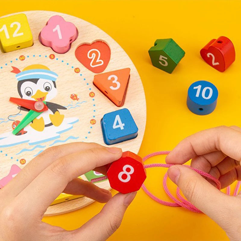 Classic Wooden Learning Clock