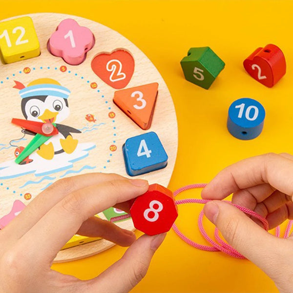 Classic Wooden Learning Clock