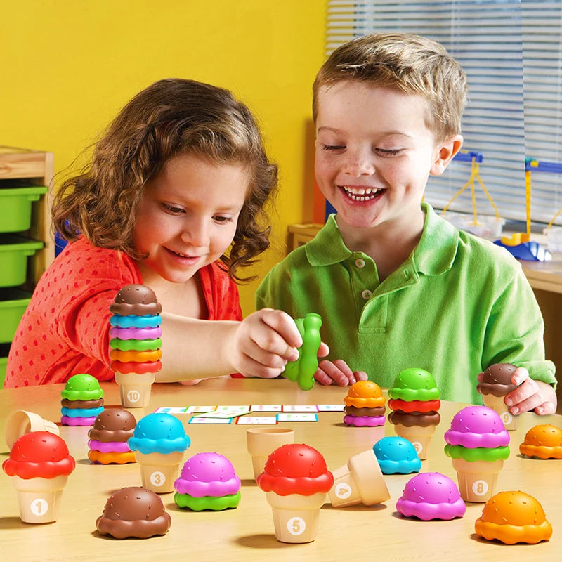 Colorful Ice Cream Learning Set